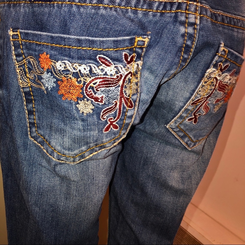 Adiktd bootcut floral embroidered jeans 28x33 / 4 - Picture 8 of 8